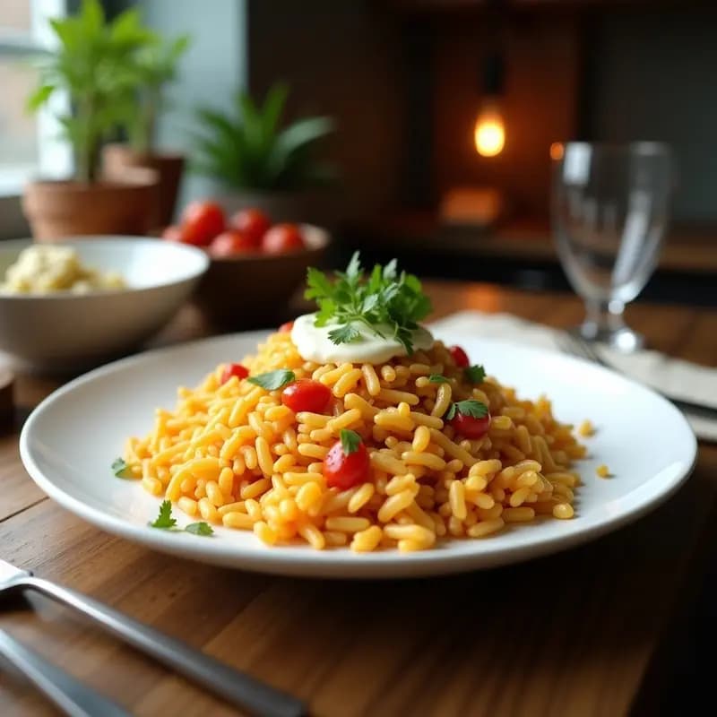 Ppeum Bap Coreano con Champiñones y Queso Vegano: Arroz Fritos con Kimchi Casero