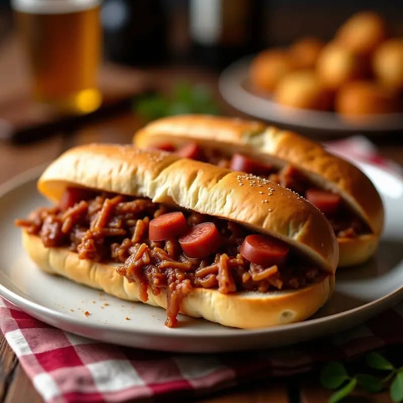 Pringá: Relleno Tradicional Andaluz de Carnitas, Chorizo y Morcilla para Bocadillos