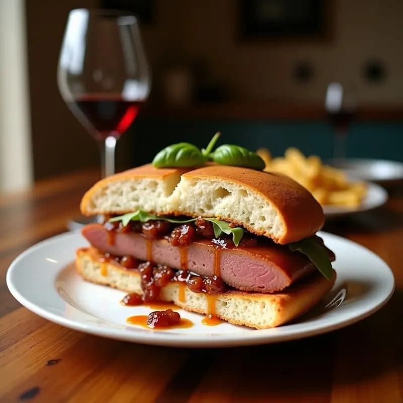 Pringá de Cerdo Ibérico en Sandwich: Bocadillo Típico de Feria