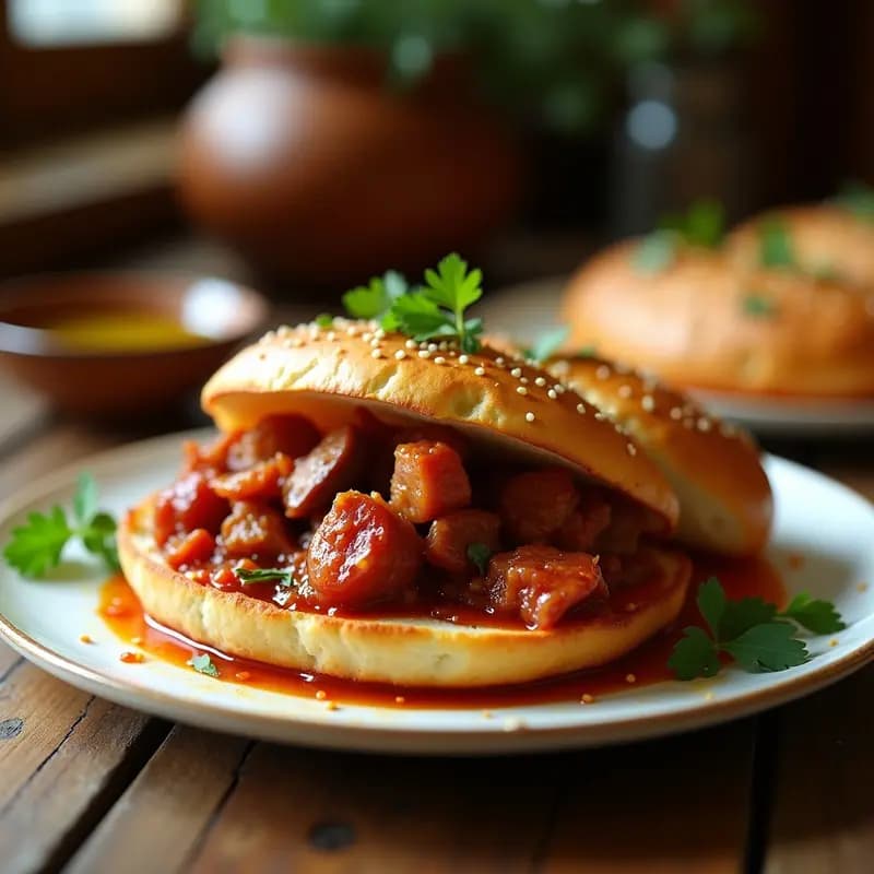Pringá de Lomo y Chorizo: Relleno para Bocadillos de la Abuela Sevillana