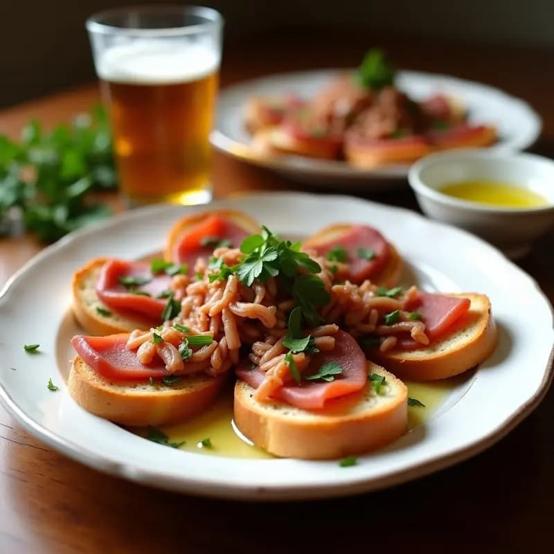 Pringá sevillana: Aperitivo de aprovechamiento con pan tostado