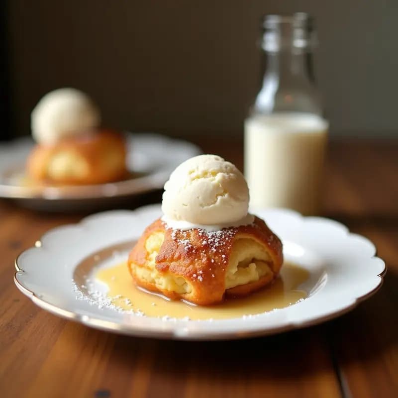 Profiroles de Harina de Almendra con Helado de Vainilla: Postre Francés Keto