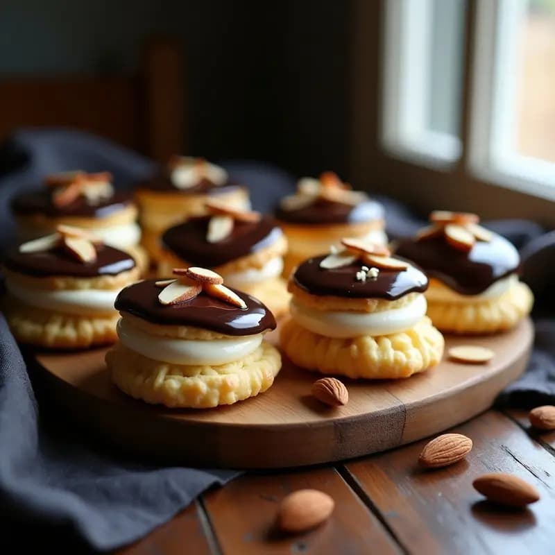 Profiteroles de Queso de Almendras y Chocolate Negro: Postre Francés Sin Gluten