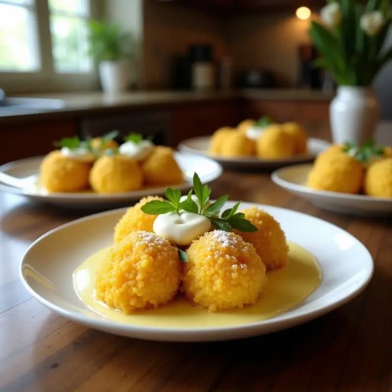 Profiteroles de Quinoa Rellenos de Crema de Limón: Postre Francés Sin Gluten y Sin Azúcar