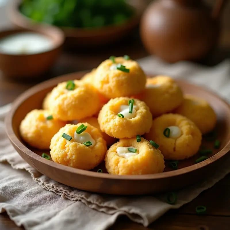 Proja Serbias de Harina de Maíz y Queso Blanco: Aperitivo Esponjoso en 20 Minutos