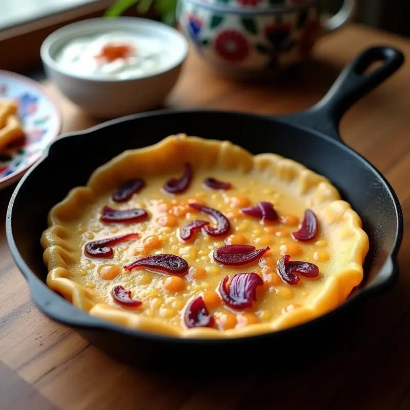 Proja Serba de Harina de Garbanzo y Cebolla: Crepe Serbio Sin Gluten y Crujiente