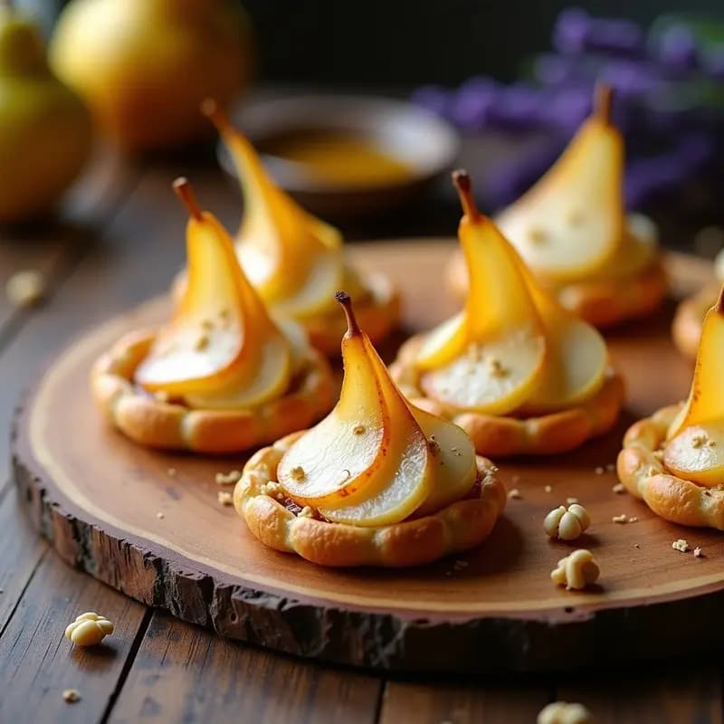 P routine de Queso Azul y Peras Caramelizadas: Postre Francés Sofisticado en 15 Minutos