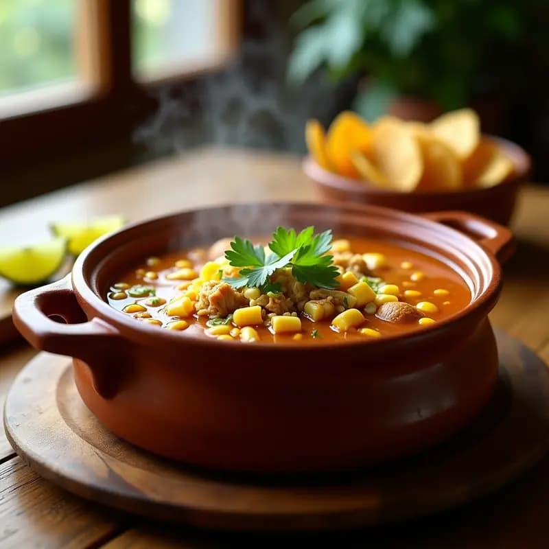 Ptzole de Pollo y Maíz: Sopa Tradicional Mexicana para Días Fríos