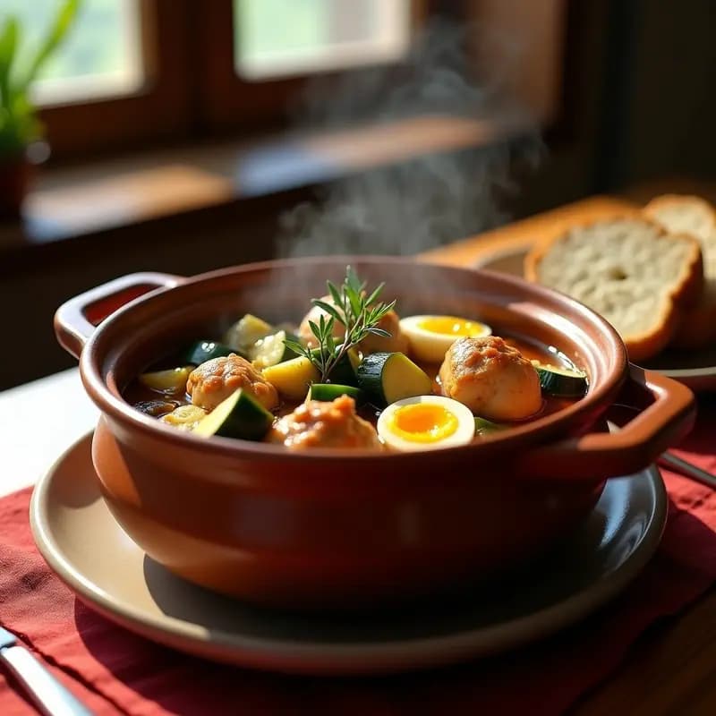 Puchello de Pollo y Verduras: Guiso de la Abuela Andaluza en una Sola Olla