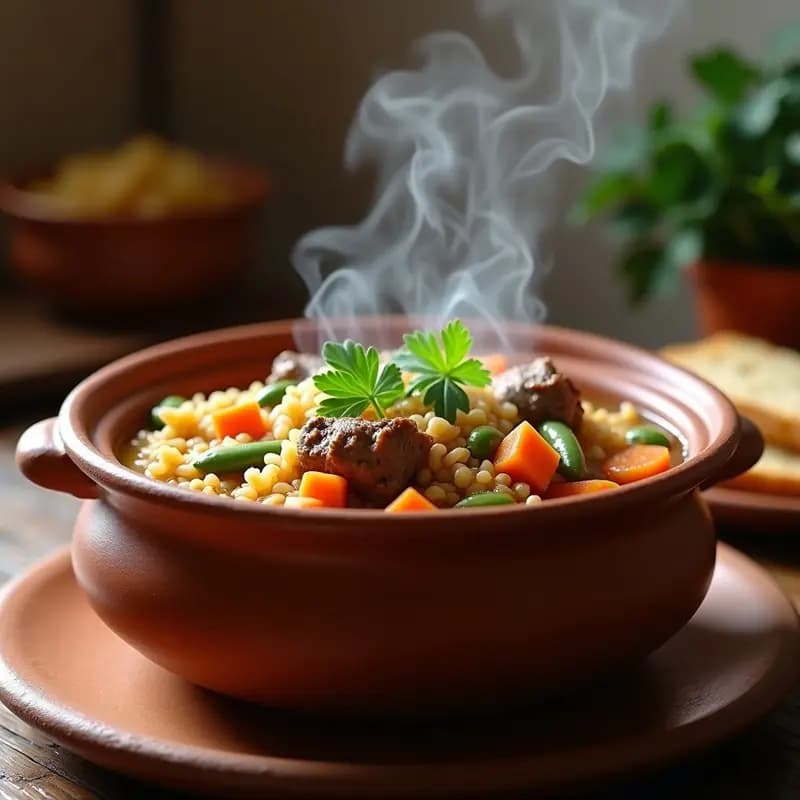 Pucheo Murciano: Guiso de Cordero con Arroz y Verduras de Temporada