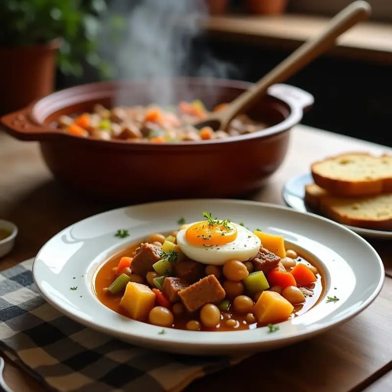 Puchero andaluz con garbanzos y carne: Receta de cuchara para toda la familia