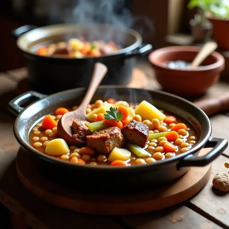 Puchero Andaluz con Garbanzos y Costilla: Receta de Invierno en Olla a Presión