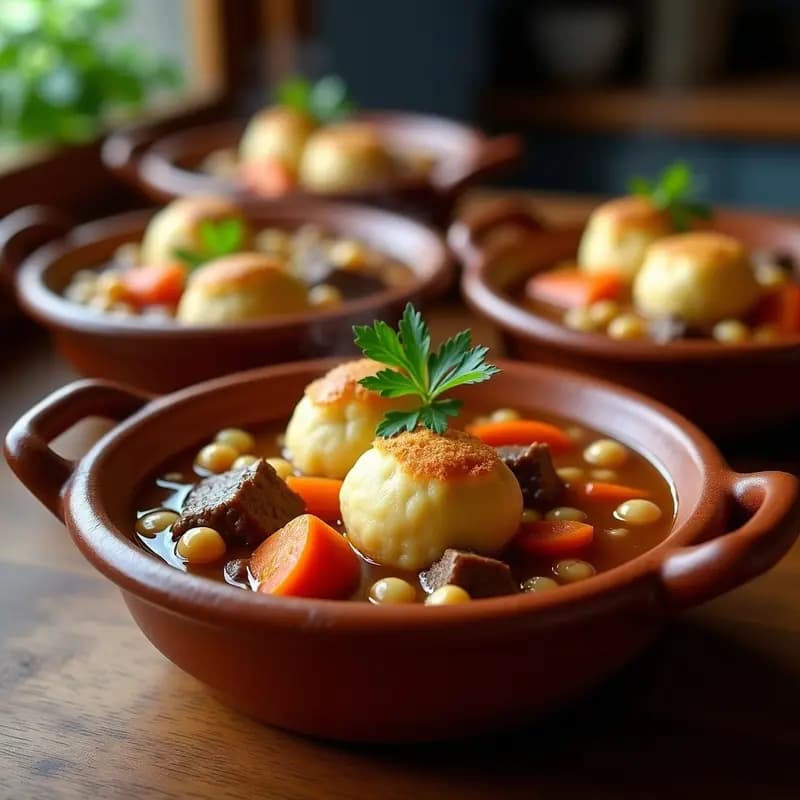 Puchero andaluz con pelotas de pan: Receta de cuchara para compartir