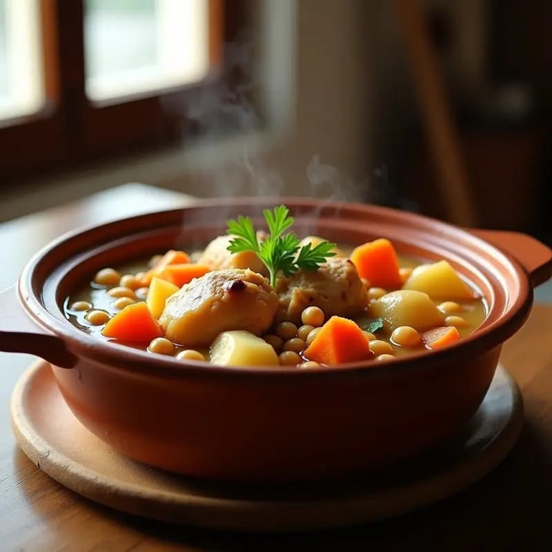 Puchero Andaluza con Pollo y Verduras: Receta de Aprovecho para Días Fríos