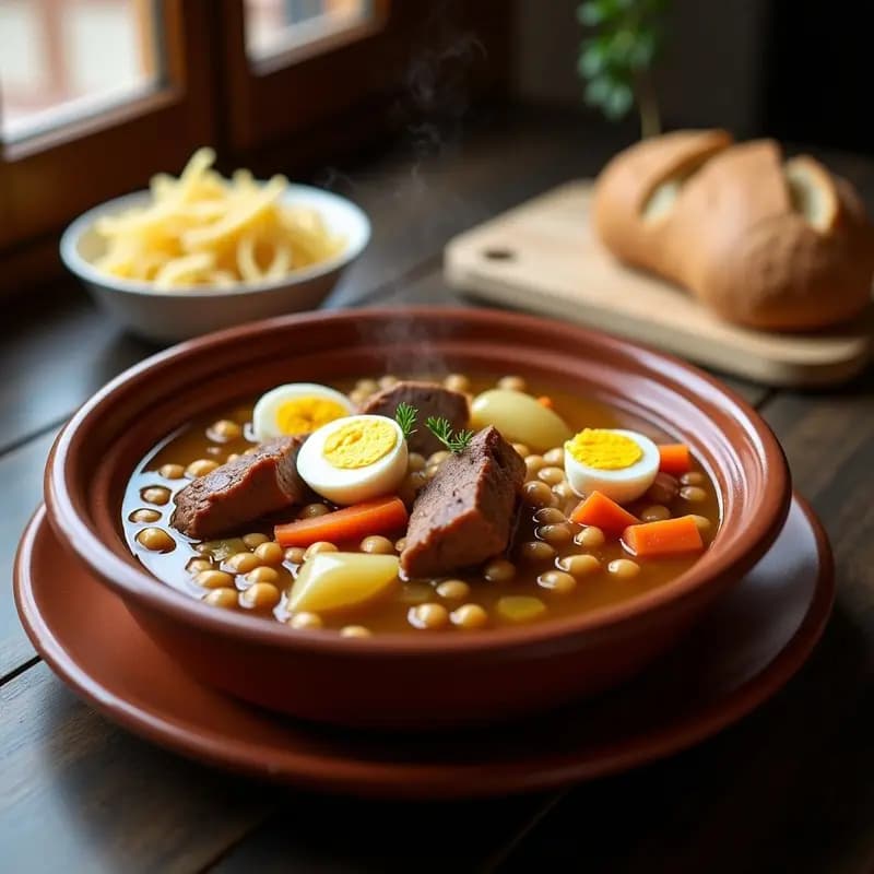 Puchero Andaluza: Guiso de Invierno con Tres Carnes en Olla Lenta