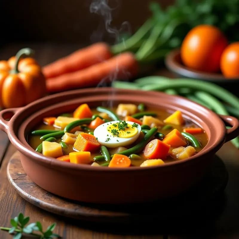 Puchero Andaluz en Versión Light: Guiso de Verduras con un Toque de carne
