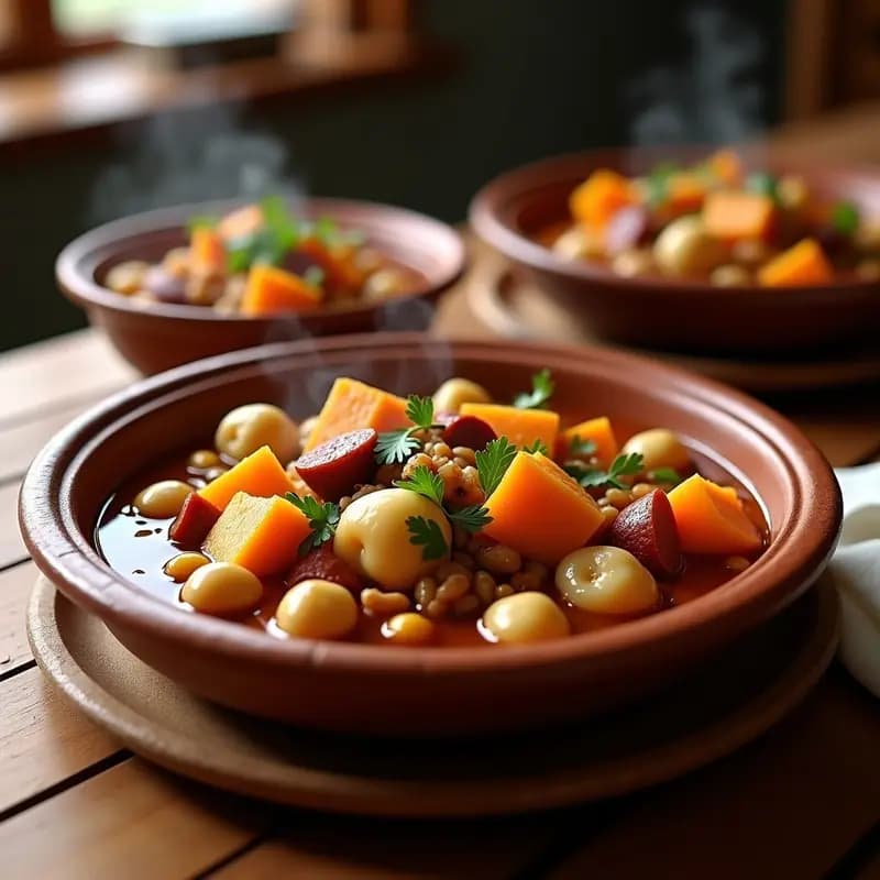 Puchero canario con batata y gofio: Receta de cuchara insular