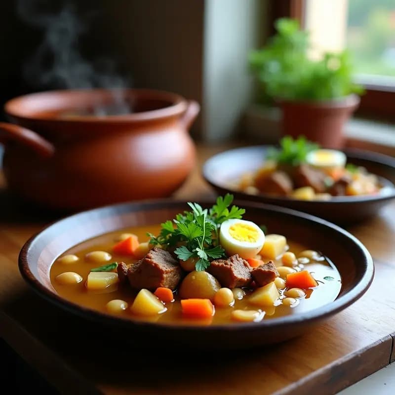 Puchero canario con carne de cerdo y berros: Receta de invierno contundente