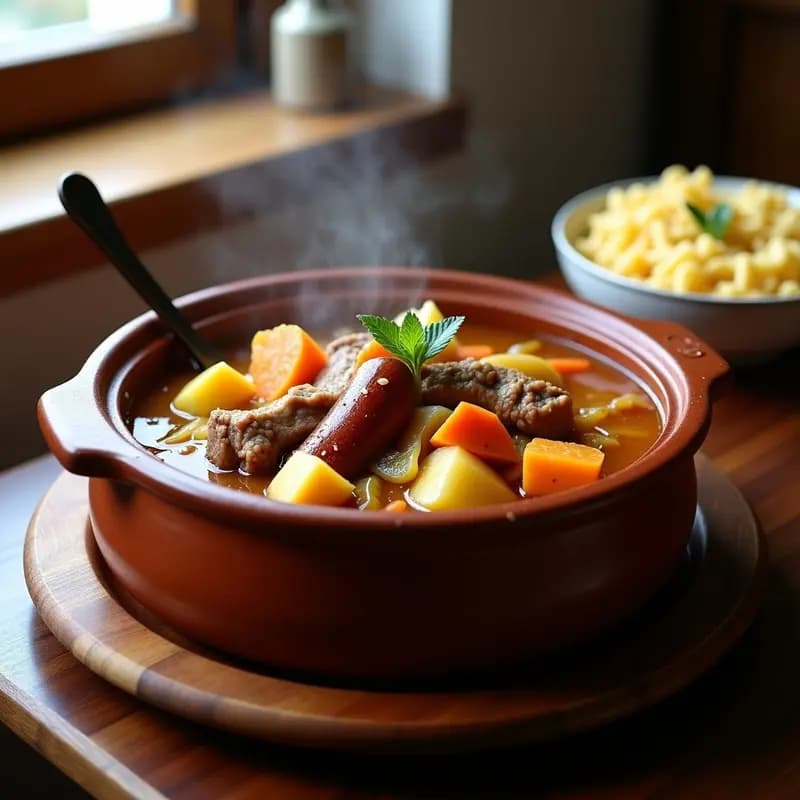 Puchero Canario con Carne de Cerdo y Verduras: Receta de toda la vida en Olla Grande