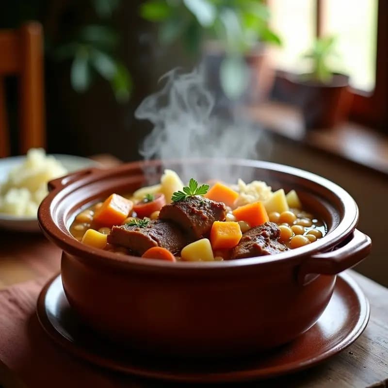 Puchero Canario con Verduras y Carne: Cocido de las Islas en Olla Lenta