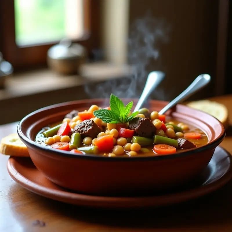 Puchero Gitano con Garbanzos y Morcillo: Cocido de Verano Andaluz