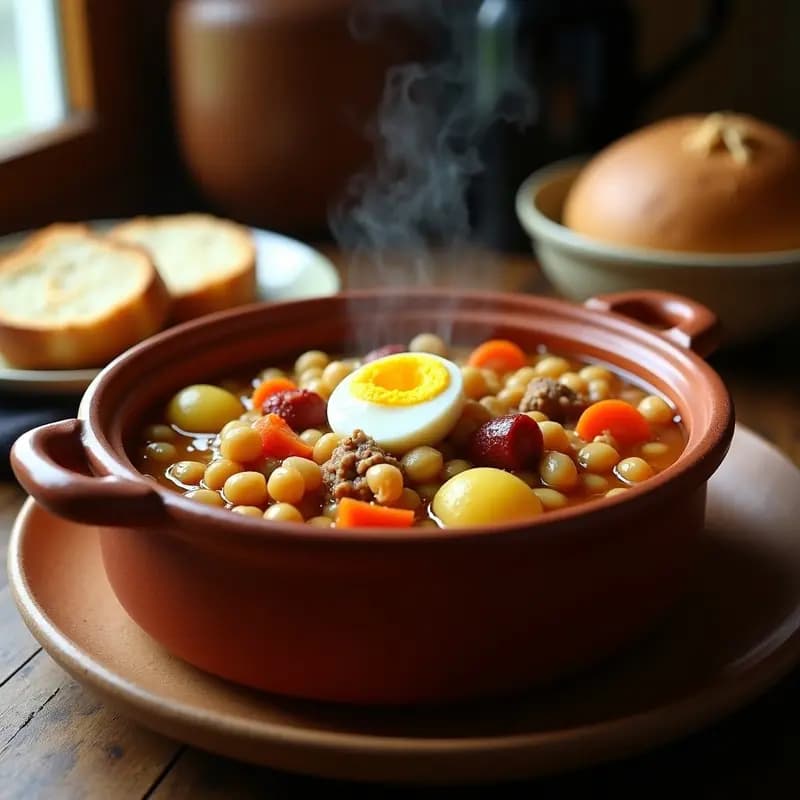 Puchero Gitano con Garbanzos y Pringá: Receta Andaluz de Invierno en Cazuela
