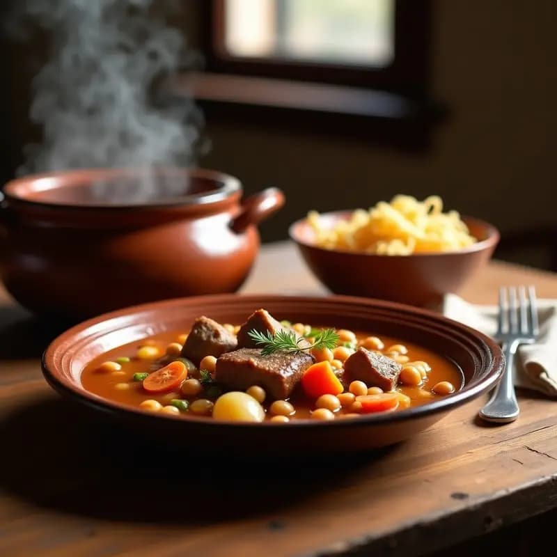 Puchero de Invierno con Garbanzos y Carne: Receta Murciana para Días Fríos