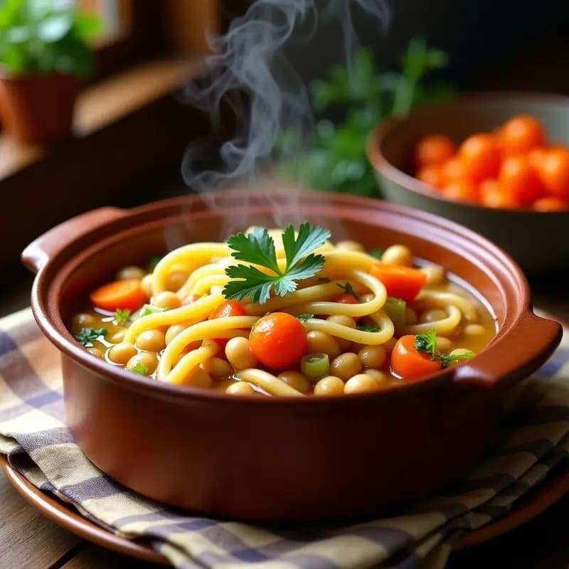Puchero Madrileño con Fideos y verduras: Cocido Ligero para Todos los Días
