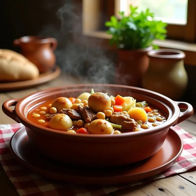 Puchero Madrileño con Pelotas de Pan: Receta de Cocido para Días Fríos