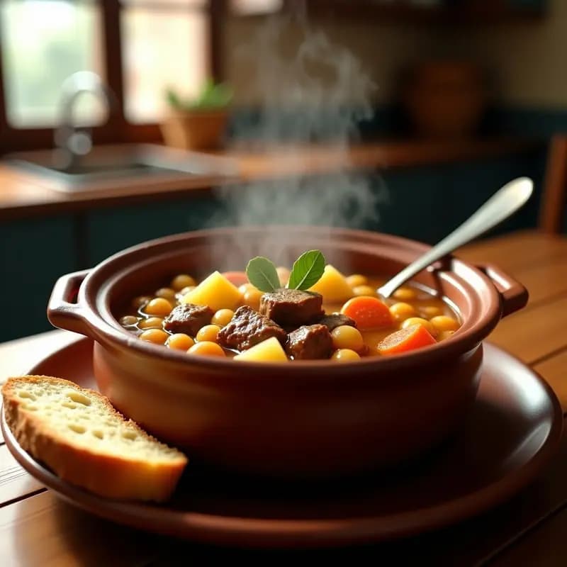 Puchero Manchego con Carne y Verduras: Cocido Tradicional de la Mancha