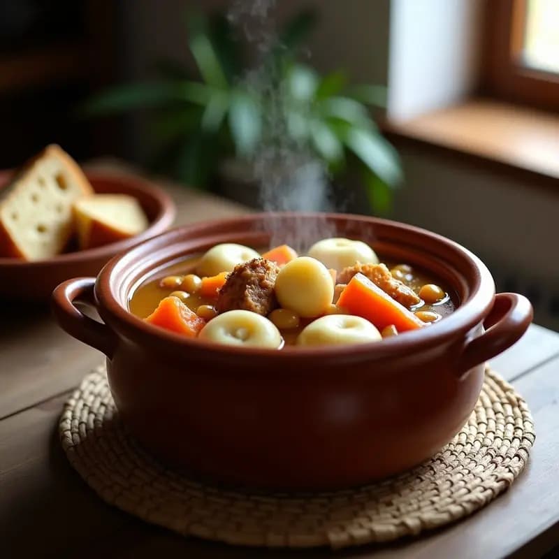 Puchero Manchego con Gallina y Pelotas: Guiso de la Abuela para Reuniones Familiares