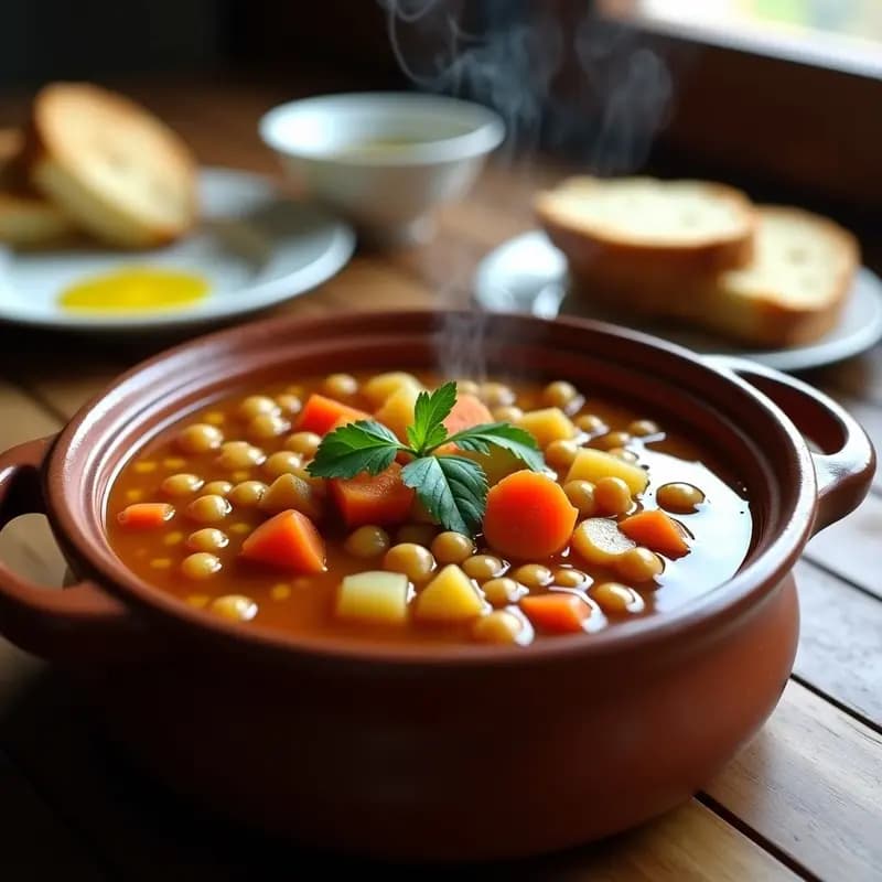 Puchero Manchego con Garbanzos y Verduras: Receta de Olla Única para Familias