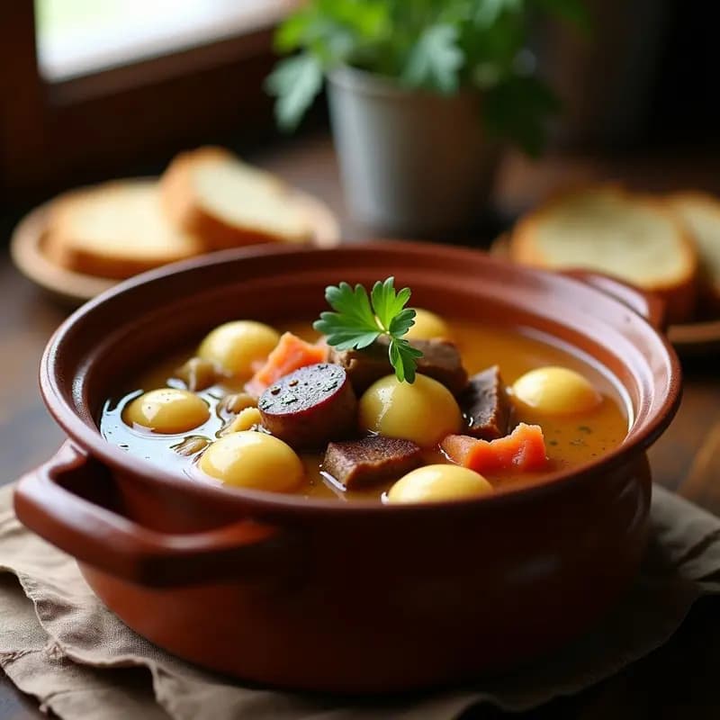 Puchero Manchego con Pelotas de Pan: Guiso de Invierno Económico y Contundente