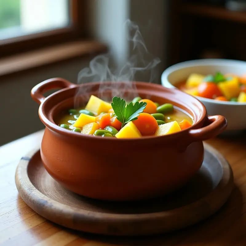 Puchero de Verano con Calabaza y Judías Verdes: Guiso Ligero para Días Calurosos