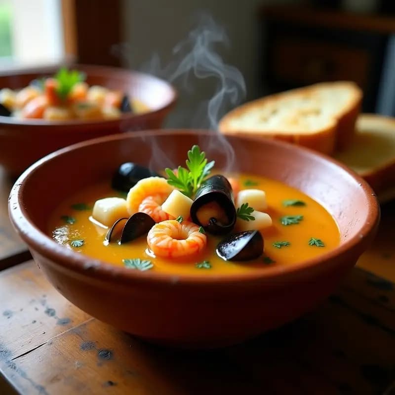Puchet de Marisco: Sopa Mallorquina con Bogavante y Caldo de Pescado