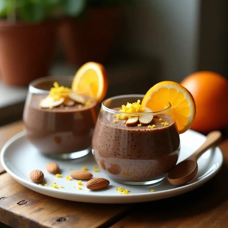 Pudín de Chía con Cacao y Naranja: Receta Proteica Sin Azúcar en 10 Minutos