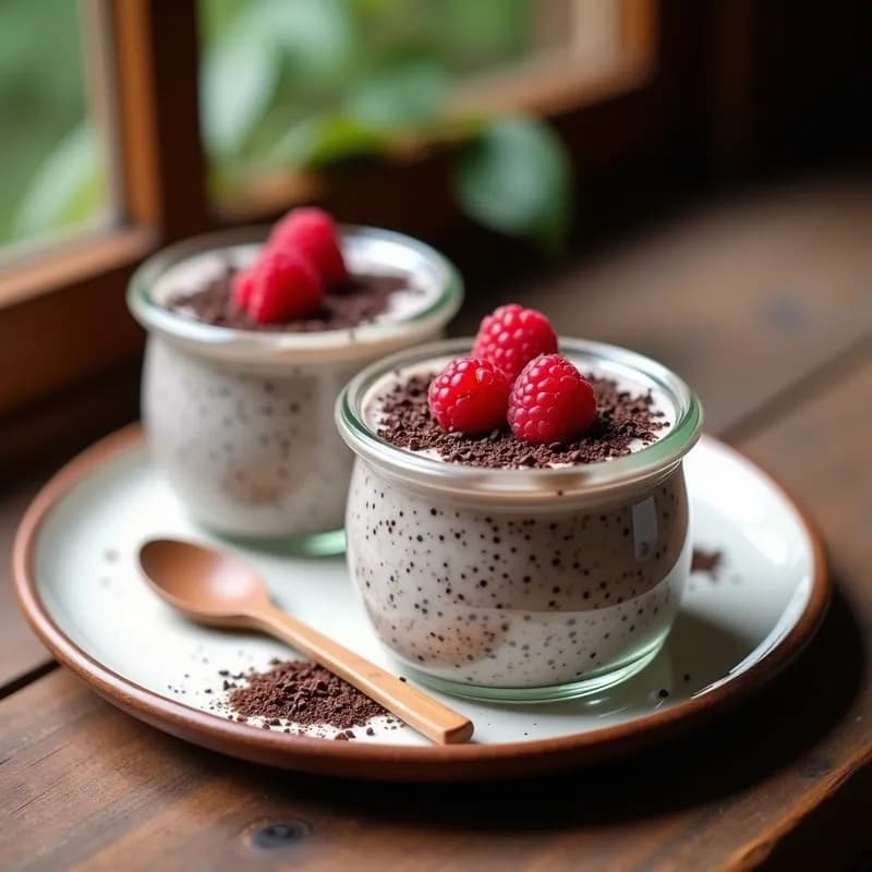 Pudín de Chía con Cacao Nibs: Receta Nocturna Alta en Proteína y Omega-3