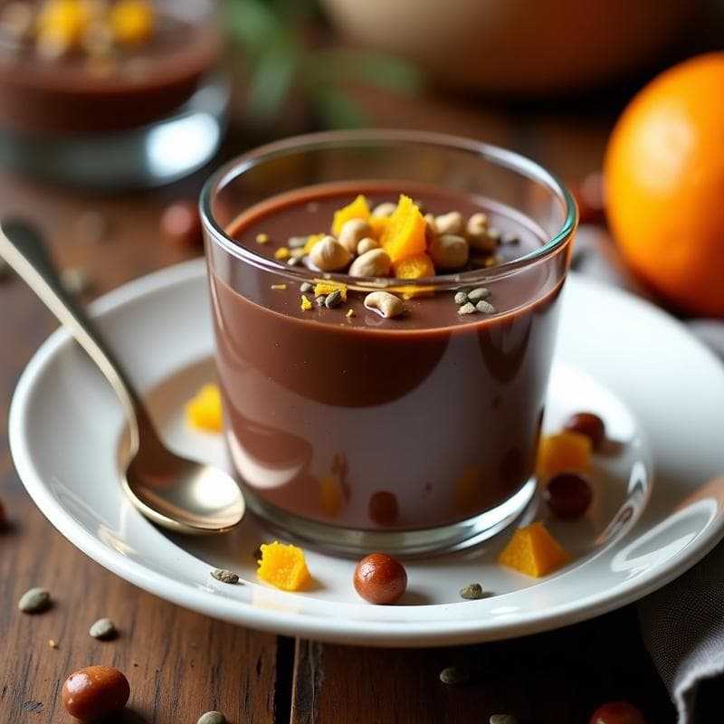 Pudding de Semillas de Cáñamo y Chocolate 85% con Esencia de Azahar: Postre Vegano y Sin Azúcar