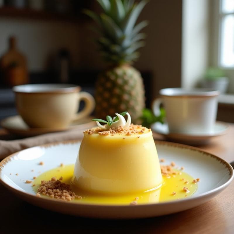 Pudim de Abacaxi e Coco sem Açúcar: Receita Fit em 30 Minutos com Textura Cremosa