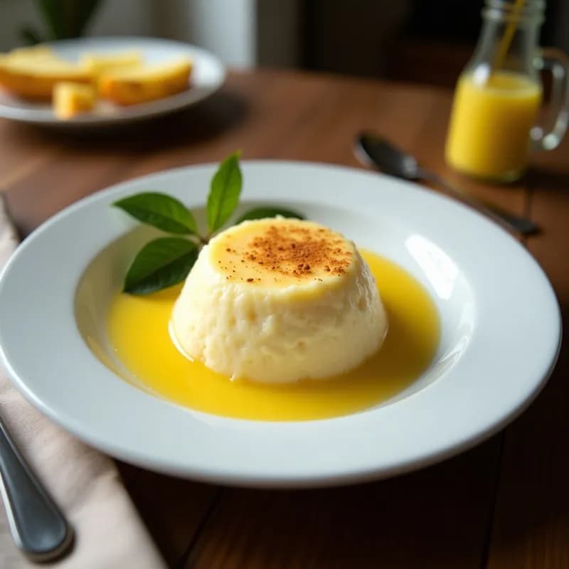 Pudim de Abacaxi e Coco: Receta Brasilera Sin Horno en 10 Minutos