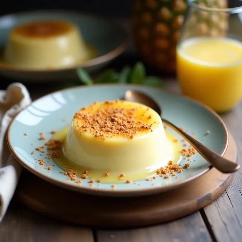 Pudín de Piña y Coco Sin Azúcar: Postre Brasileño Keto en 5 Ingredientes