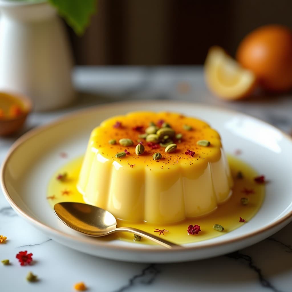 Pudín de Almendras y Azafrán: Postre Persa Vegano y Sin Lactosa