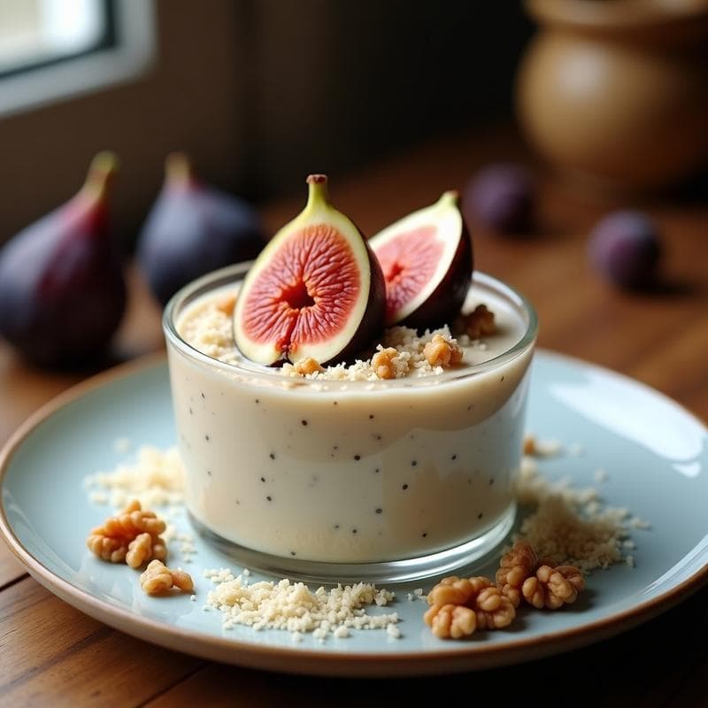Pudín de Amaranto con Leche de Almendras y Higos: Postre Sin Gluten y Sin Azúcar
