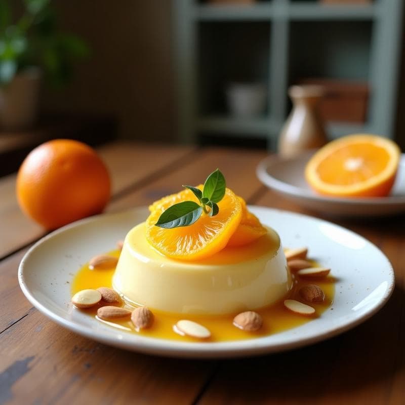 Pudín de Arancia y Almendras: Postre easily Sin Gluten con Toque Mediterráneo