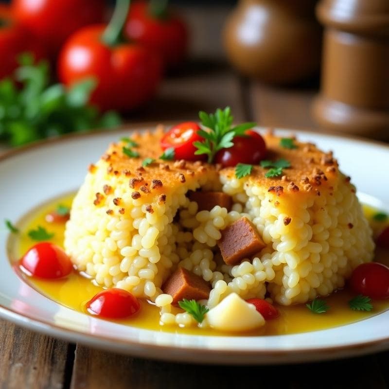 Pudín de Arroz Salado con Atún y Pimientos Asados: Receta en Olla Lenta Sin Lactosa