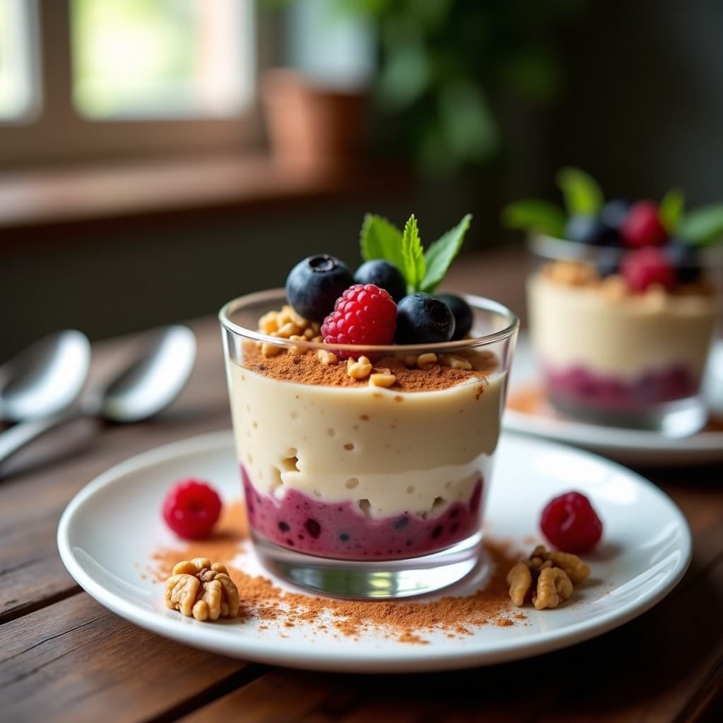 Pudín de Arroz Salvaje y Arándanos: Postre Canadá Keto y Sin Azúcar