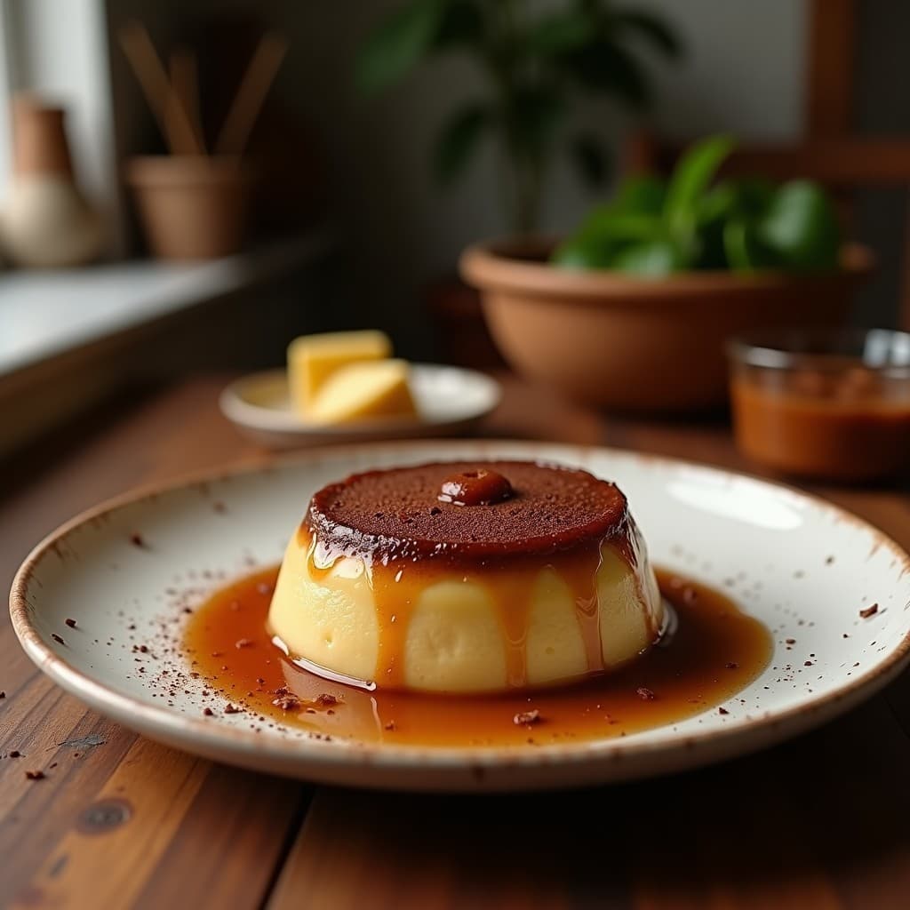 Pudín de Banana y Cacahuete con Topping de Cacao: Postre Sin Azúcar y Sin Horno