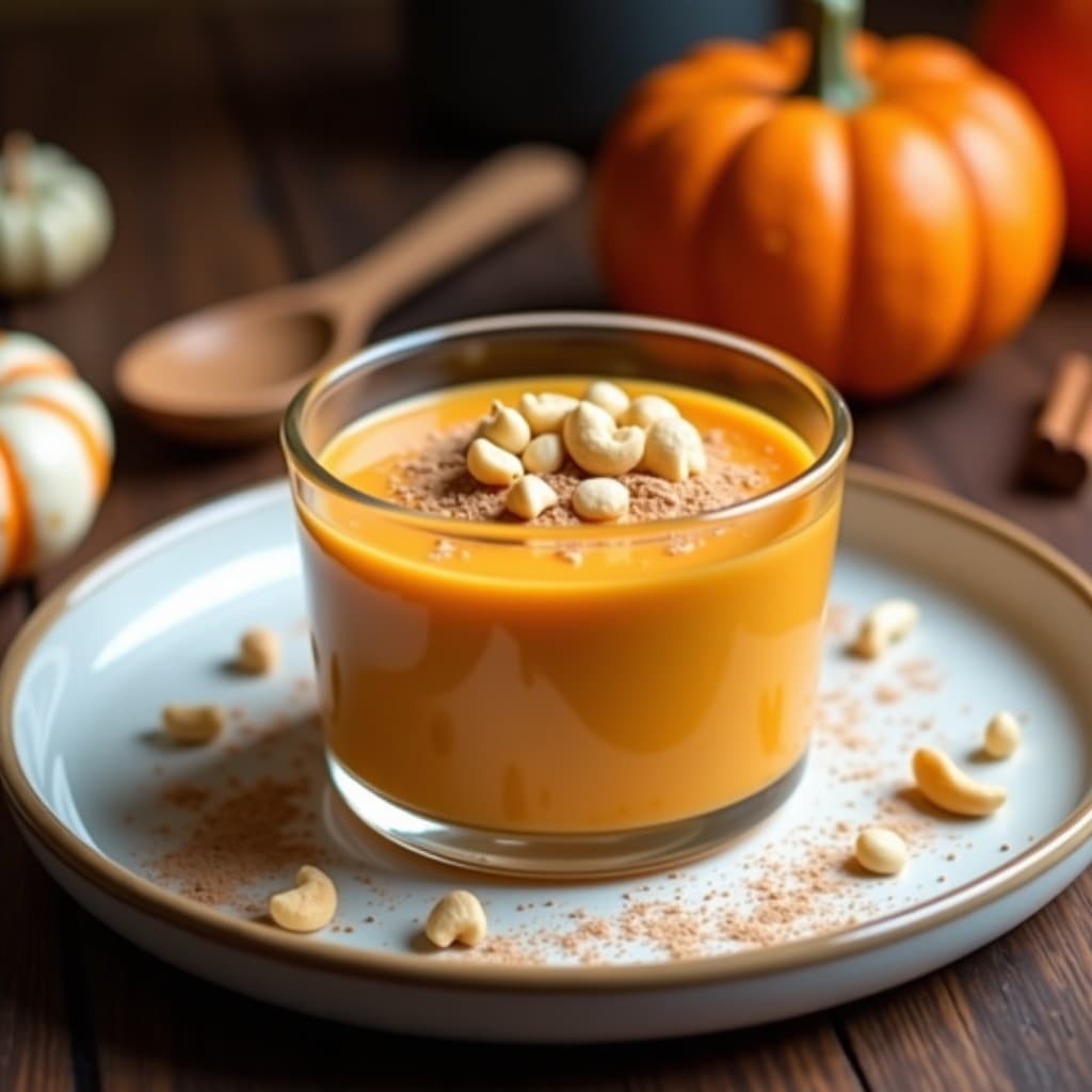 Pudín de Batata orange y Especias de Pumpkin Pie: Postre Vegano en Microondas
