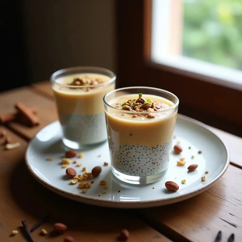 Pudín de Chai y Semillas de Chía: Postre Indú Sin Azúcar Overnight