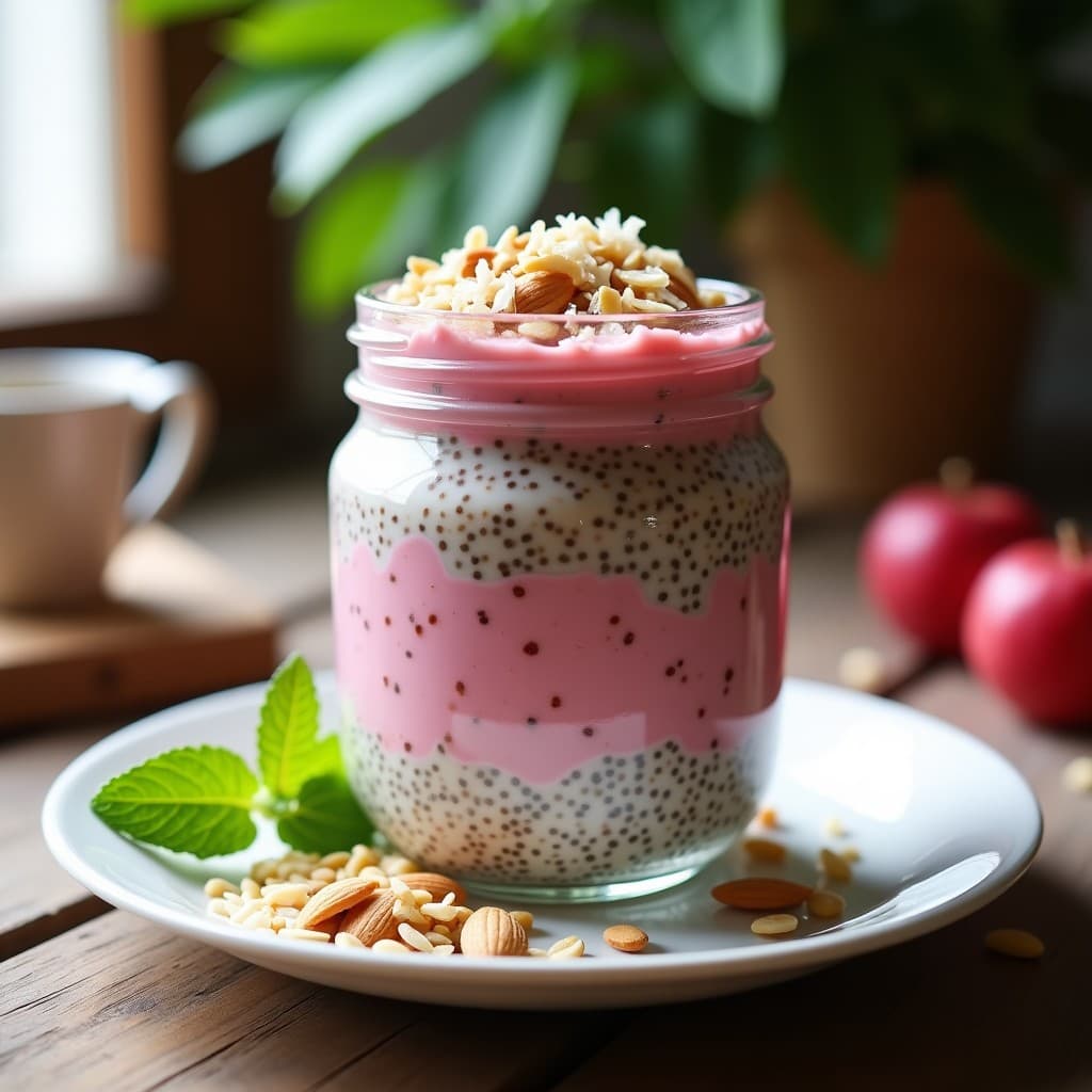 Pudín de Chía y Acerola: Desayuno Antioxidante Overnight Sin Lácteos